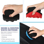 BBTO 6 Pcs Tire Hex Grip Dressing Applicator Washable Tire Shine Applicator Dressing Pad Car Detailing Foam Sponge Reusable Tire Cleaner Sponge for No Slip Tire (Black, Red, Blue, 4.33 Inch Diameter)