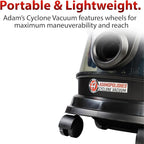 Adam's Polishes Cyclonic Vacuum Cleaner Premium Car Detailing Vacuum for Garage, Shop, Home | Powerful Suction, Lightweight, Portable, Heavy Duty | 4 Attachments Included