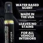 LANE’S Premium Car Air Freshener "Leather" - 1oz Water-Based, Long-Lasting Auto Scent Spray - Food, Pet, Odor Smell Deodorizer for Cars, Trucks, SUVs' Interior Leather, Carpet, Upholstery