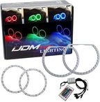 iJDMTOY 7-Color RGB LED Halo Ring Lighting Kit Compatible with 2007-2013 BMW E82/E88 128i 135i 1M 1 Series Front Road Illuminating Light Retrofit w/Adjustable Setting