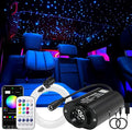 AKEPO Mini Size 6W Twinkle RGBW APP Fiber Optic Lights, Music Activated 150pcs 0.03in 6.5ft/2m Optical Fiber Star Ceiling Light Kit for Car Truck Headliner Star/Home