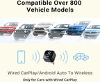 MINIX CA525 Mini Wireless CarPlay & Android Auto Adapter, 2026 Upgraded 2-in-1 Wired to Wireless Dongle, One-Button Switch, Plug & Play USB-A/C, WiFi 6 & Bluetooth 5.4, iOS 10+ & Android 11+