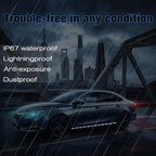 RGB LED Strip Lights for Car BaishenglinMotor 12-Pack DC12V Waterproof 30CM/11.8"/1FT 5050 15-SMD LED Strip Underbody Light for Car Motorcycles Golf Cart Decoration Led Interior Exterior Strip Lights