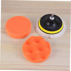 Ciieeo 5pcs Polishing Pad Kit for Car Detailing Sponge Wheel Waxing System Thread Drill Bit for Polishing Buffing and Paint Finishing