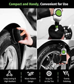 YeewayVeh 8PCS Ultimate Wheel and Tire Brush Kit | 2-Size 360° Bendable Rim Brushes, Boar Hair Detailing Brush, Tire Shine Applicators & Microfiber Towel | Complete Scratch-Free Cleaning & Shining Set