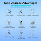 2026 Zovlec Apple CarPlay, Android Auto Wireless Adapter, Plug & Play Dongle for iPhone iOS 10+, Android 11+, USB Carplay, Fast Auto-Connect