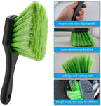 Wheel & Tire Brush Set for Car Rim Easy Dirt Removal Bristles with Comfortable Handle for Car Body Exterior Surface Carpet Truck SUV RV Motorcycle (Wheel Rim & Tire Brush Set)
