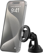 Scosche SMS2WD MagicMount MagSafe Suction Cup Phone Mount for Car Windshield/Dashboard Cell Phone Holder Compatible with Popsocket, Magnetic Stand Compatible with iPhone 17/16/15/14/13/12 & Android