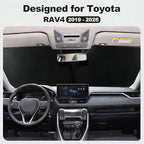 for 2019-2026 Toyota RAV4 - Premium Sunshade for Ultimate Heat & UV Protection, Foldable Front Windshield Sun Shade for SUV Crossover, TRD Off-Road, LE XLE XSE Hybrid Adventure Accessories