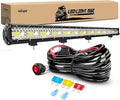 Nilight 37Inch 780W LED Light Bar Triple Row Flood Spot Combo 78000LM Driving Off Road Lights with 12V Wiring Harness Kit for Truck Tractor Trailer Pickup SUV 4x4 Van Camper,2 Years Warranty