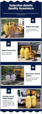 Guardrail Cleaning Truck with High Pressure Spray and Nylon Brushes, Efficient Road Fence Washing Equipment for Highway Maintenance and City Cleaning