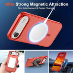 SUPFINE Magnetic for iPhone Air Case (Compatible with MagSafe)(Military Grade Drop Protection) Slim Translucent Matte Shockproof with Anti-Fingerprint Phone Cover for 17 Air,Red