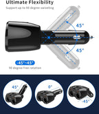[2026 Upgraded] Cigarette Lighter Splitter, SUPERONE 180W 2-Socket Cigarette Lighter Adapter with Dual QC3.0 and 20W PD USB C Car Charger Splitter for GPS/Dash Cam/Laptop/iPad/iPhone 17/16/15/14/13/12