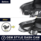 Mangoal 4K Dash Cam Custom fit for 5th Gen Dodge RAM 1500,2019 2020 2021 2022 2023 2024 (Model E),Rebel Big Horn Laramie Tradesman TRX Classic, UHD 2160P Video,OEM Look App & WiFi, 64GB Card