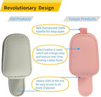 Yuoyar Sunglass Holder for Car, Magnetic Leather Sunglasses Holder and Ticket Card Clip, Car Visor Accessories, 2 Packs (Pink)