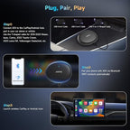 ATOTOZONE AD5 Wireless CarPlay Adapter & Android Auto Wireless Adapter, 2025 Upgrade Plug & Play AI Box CarPlay, Smart Box Compatible with YouTube, Dual Wi-Fi, ChatGPT