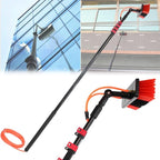 Adjustable Telescopic Window Cleaning Brush & Water Fed Pole Kit - Efficient Solar Panel & Photovoltaic Module Cleaning Tool for Easy Access & Streak-Free Shine