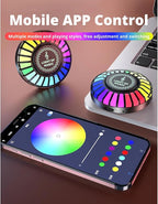Car RGB Rhythm Lamp, Voice Activated Music Rhythm Light, Colorful LED Magnetic Sound Control Rhythm Lamp Pickup Sync Lights for Car Gaming DJ Stereo Lighting