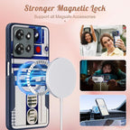 for Moto G 2025 Case Women - Compatible with MagSafe Cute Girls Boys Magnetic Protective Phone Cover Cool Blue Unique Heavy Duty Shockproof Design for Motorola Moto G 5G 2025 Cases