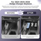 LUWU 2026 Charger Center Console Anti-Slip Mat Compatible with 2024 2025 2026 Charger Daytona R/T Scat Pack Accessories Silicone Protective Pad Liner Premium Protective Pad Phone Charger Liner Mat