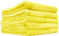 The Rag Company - Eagle Edgeless 350 (5-Pack) Professional Korean 70/30 Blend Super Plush Microfiber Detailing Towels, 350GSM, 16in x 16in, Yellow
