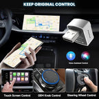 Wireless CarPlay Adapter & Android Auto (2-in-1) - Mini USB/USB-C Adapter Converts Wired to Wireless, Plug & Play, Stable Lag-Free for iPhone & Android (2026 Upgraded)