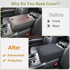 PIMCAR Center Console Cover for 2021-2025 2026 Ford F150 Middle Armrest Cusion Protector Anti Scratch Nylon Cover Interior Accessories(Bucket Seat Only)