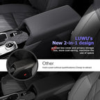 LUWU Center Console Cover Hidden Storage Box Compatible with 2025 Mitsubishi Outlander Silicon Material [2 in 1 Design] Armrest Cover Center Console Hidden Organizer Box (NOT for Outlander PHEV&Sport)
