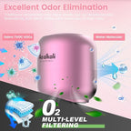 Fridge Deodorizer – 1 Pack Refrigerator Odor Eliminator, Lasts 10 Years, Chemical-Free Fresh Odor Eliminator Kit, More Effective Than Baking Soda, for Kitchen Appliances, Closet, Car, Pet Areas-Pink
