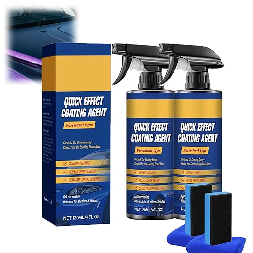 Car Protection Spray, Nano Quick Coat Restore, 120ml Car Coating Quick Effect Coating Agent for Car, Spray for Shine & Protection (2)