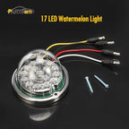 Partsam 1PCS Dual Revolution 17 Led Watermelon Light for Semi Truck, Amber Turn Signal and Marker to White Auxiliary Light, Underglow Lights Compatible with Freightliner Kenworth Peterbilt
