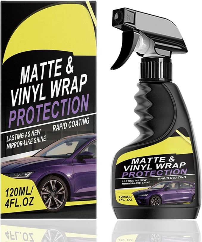 Matte & Vinyl Wrap Protection Spray, Vinyl Cleaner Protectant Spray, Matte Finish Detailer and Spray Sealant for Boats, Cars, Trucks & SUVs (1PCS)