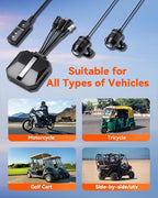 Vantrue F1 Motorcycle 4K Dash Cam Front and Rear, 4K + 1080P Motorcycle Camera, Full Body IP67 Waterproof, GPS Wi-Fi, 160° Wide Angle, Wired Remote, Night Vision, G-Sensor (Renewed)