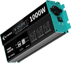 1000W Power Inverters 12V DC to 110V AC Converter for Vehicles USB-C/PD 25 Watts Fast Charging Ports Car Charger Adapter with a Cigarette Lighter Ports Plug Outlet