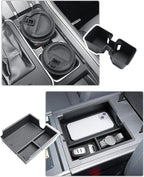 CDEFG 4Pcs for 2024 2025 2026 Lexus GX 550 Center Console Organizer 2024-2026 GX550 Accessories Middle Console & Armrest Hidden Storage Box & Cup Holder & Wireless Charging Mat(Not for Cool Box)