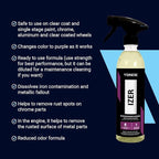 Vonixx Izer Iron Remover Spray | pH-Neutral, Non-Acidic Formula | Easy Application | Reduced Odor Formula | Keep Your Vehicle Looking Like New | Car detailing supplies | 16.9 fl oz (500 ml)