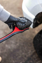 Detail Factory - Fender Well Brush - Ergonomic ProGrip Handle, Stiff Synthetic Bristles, Ergonomic Design, Clean Your Wheel Wells with Ease - Octane Underglow