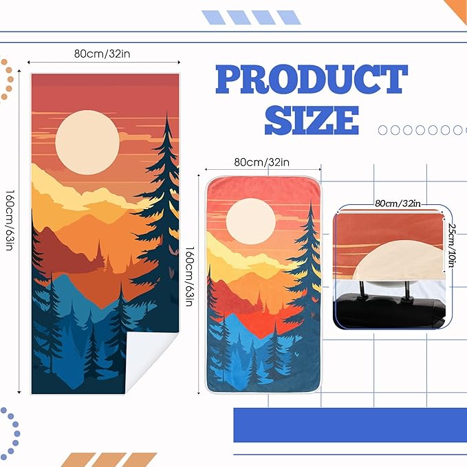 Hahafelt 2 Pack Car Seat Towel Cover and Athletic Running Towel with Storage Bags, Sweat Washable Gym Seat Protector Non Slip for Dog Pet Workout Running Outdoor Sport Activities(Sedona)