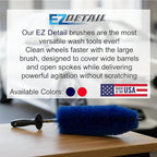 EZ Detail Big Wheel Brush – 18-Inch Flexible Nylon Rim & Barrel Cleaner for Cars, Trucks, Motorcycles – Hard-to-Reach Areas, Non-Scratch Auto Detailing Tool