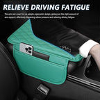 Stacool Upgraded Car Center Console Cover,Microfiber Leather Car Armrest Cover Cushion with 2 Storage Bags,Universal Car Armrest Storage Box (Turquoise)