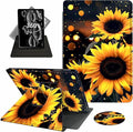 Case for 6" Kindle Paperwhite (10th Generation,2018 Release),360 Degree Rotating Swivel Leather Stand Folio Cover Auto Wake/Sleep for Amazon Kindle Paperwhite E-Reader,Glitter Sunflower