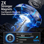 JKSML Magnetic Car Phone Holder [98LBS Strongest Suction & 2800gf Magnetic] 360° Adjustable Foldable Car Mount for Magsafe, Versatile for Car/Gym/Mirror Mount/Daily Stand, for iPhone&Android, Sliver
