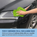 GREEN LIFESTYLE Microfiber Cleaning Cloth 11.5" x 11.5" 12 Pack - Edgeless Microfiber Towels for Cars, Cleaning Rags, Lint Free Car Microfiber Towel, Reusable Cleaning Cloths (Multicolor)