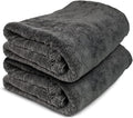 ExoForma Mega Car Drying Towel - Holds Up to 9 lbs, No Streaks, Scratches, or Water Spots | 1200 GSM Microfiber Double Twist Pile & Edgeless Design, 1 Quick & Effortless Dry, 2 Pack - 24” x 36”