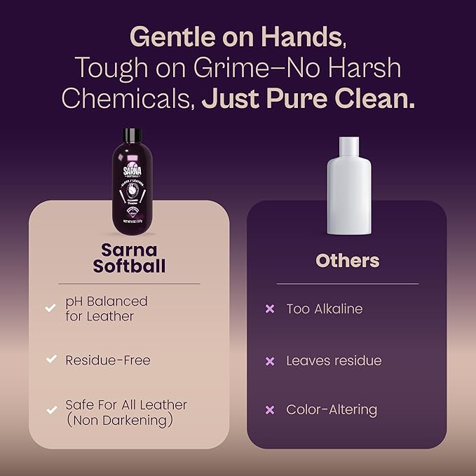 SARNA BASEBALL Glove & Leather Cleaner and Conditioner, 8 Oz