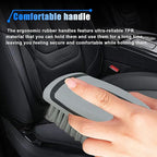 Carpet and Upholstery Cleaning Brush - Stiff Bristle Carpet Scrubber Car Cleaning Brush for Car Interior and Home - Leather Brush Auto Detailing Scrub Brushes for Couch, Floor Mats, Clothes (Grey)