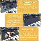 Center Console Organizer Compartment Cover for Ford F150 2021-2025 2026/Lightning XLT PRO 2022-2025 Accessories Interior Hidden Panel Secret Pocket Lid (Fits The Open Pocket in Front of The Shifter)