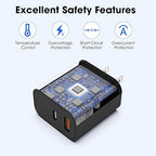 iPhone 17 16 15 Charger Fast Charging,20W USB C Wall Charger Block with 6ft Type C to C Cable Cord for Apple iPhone 17/17 Pro/17 Pro Max/17 Air/16/16 Plus/16 Pro/16 Pro Max/15 Pro Max/iPad Pro Black