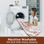 Stuffed Brown Small Premium Soft Dog Blanket, with Flannel Cute Paw Print, 24 * 32 inches, Newborn Cat Blanket Puppy Pads Supplies Dog Products Stuff Essentials