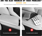 Zpana Car Center Console Armrest Pillow, Memory Foam Leather 4 in 1 Vehicle Arm Rest Cover with Tissue Box 2 Side Storage Bag Cup & Phone Holder, Auto Armrest Cushion, Universal Fit (Wine Red)